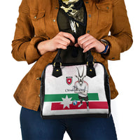Jordan Football Shoulder Handbag The Chivalrous Ones Oryx Mascot Patriotic Halftone Dot
