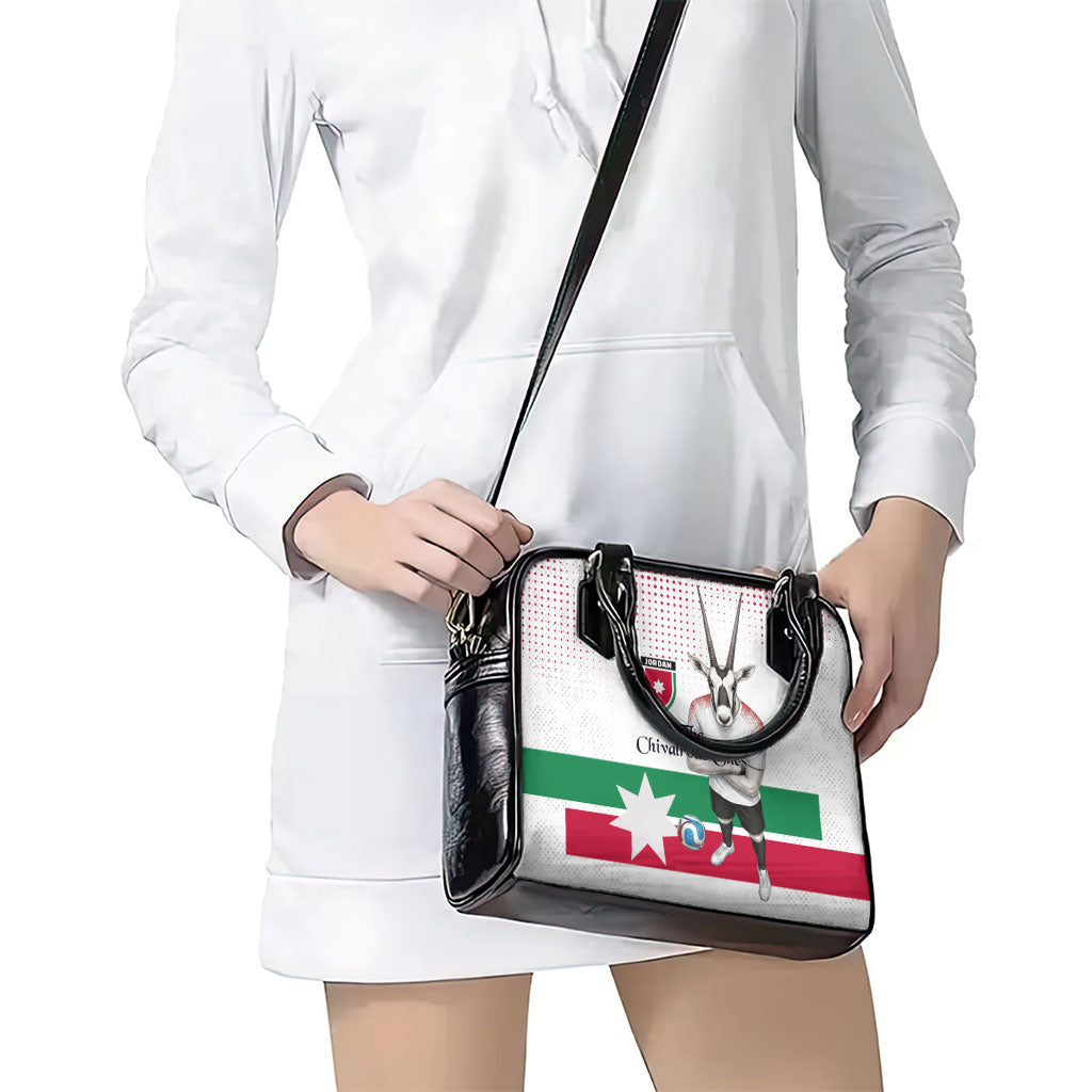 Jordan Football Shoulder Handbag The Chivalrous Ones Oryx Mascot Patriotic Halftone Dot