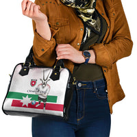 Jordan Football Shoulder Handbag The Chivalrous Ones Oryx Mascot Patriotic Halftone Dot