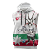 Personalized Jordan Football Sleeveless Hoodie The Chivalrous Ones Oryx Mascot Patriotic Halftone Dot