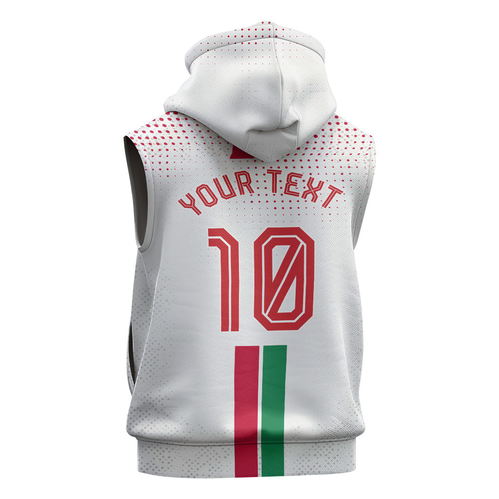 Personalized Jordan Football Sleeveless Hoodie The Chivalrous Ones Oryx Mascot Patriotic Halftone Dot