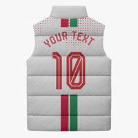 Personalized Jordan Football Sleeveless Puffer Jacket The Chivalrous Ones Oryx Mascot Patriotic Halftone Dot
