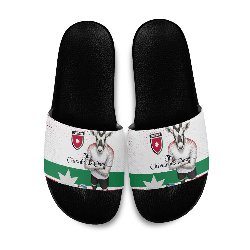 Jordan Football Slide Sandals The Chivalrous Ones Oryx Mascot Patriotic Halftone Dot