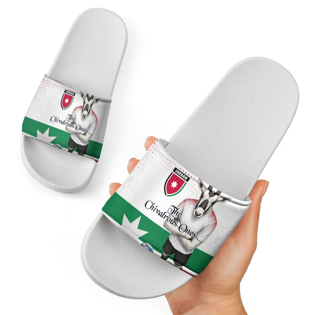 Jordan Football Slide Sandals The Chivalrous Ones Oryx Mascot Patriotic Halftone Dot