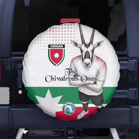 Jordan Football Spare Tire Cover The Chivalrous Ones Oryx Mascot Patriotic Halftone Dot