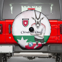 Jordan Football Spare Tire Cover The Chivalrous Ones Oryx Mascot Patriotic Halftone Dot