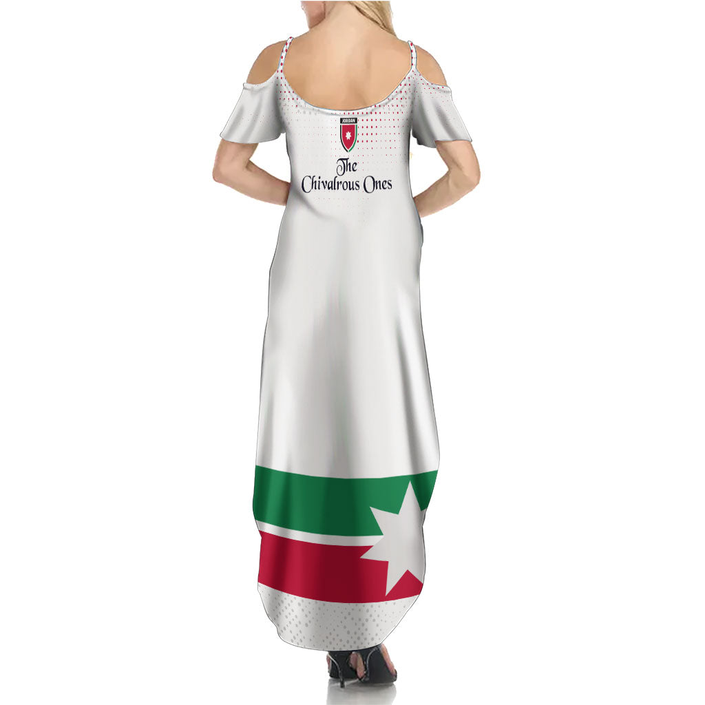 Jordan Football Summer Maxi Dress The Chivalrous Ones Oryx Mascot Patriotic Halftone Dot