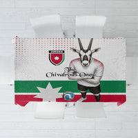 Jordan Football Tablecloth The Chivalrous Ones Oryx Mascot Patriotic Halftone Dot