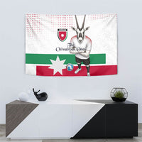Jordan Football Tapestry The Chivalrous Ones Oryx Mascot Patriotic Halftone Dot