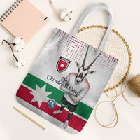 Jordan Football Tote Bag The Chivalrous Ones Oryx Mascot Patriotic Halftone Dot