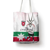 Jordan Football Tote Bag The Chivalrous Ones Oryx Mascot Patriotic Halftone Dot