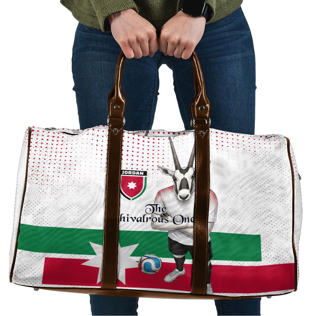 Jordan Football Travel Bag The Chivalrous Ones Oryx Mascot Patriotic Halftone Dot