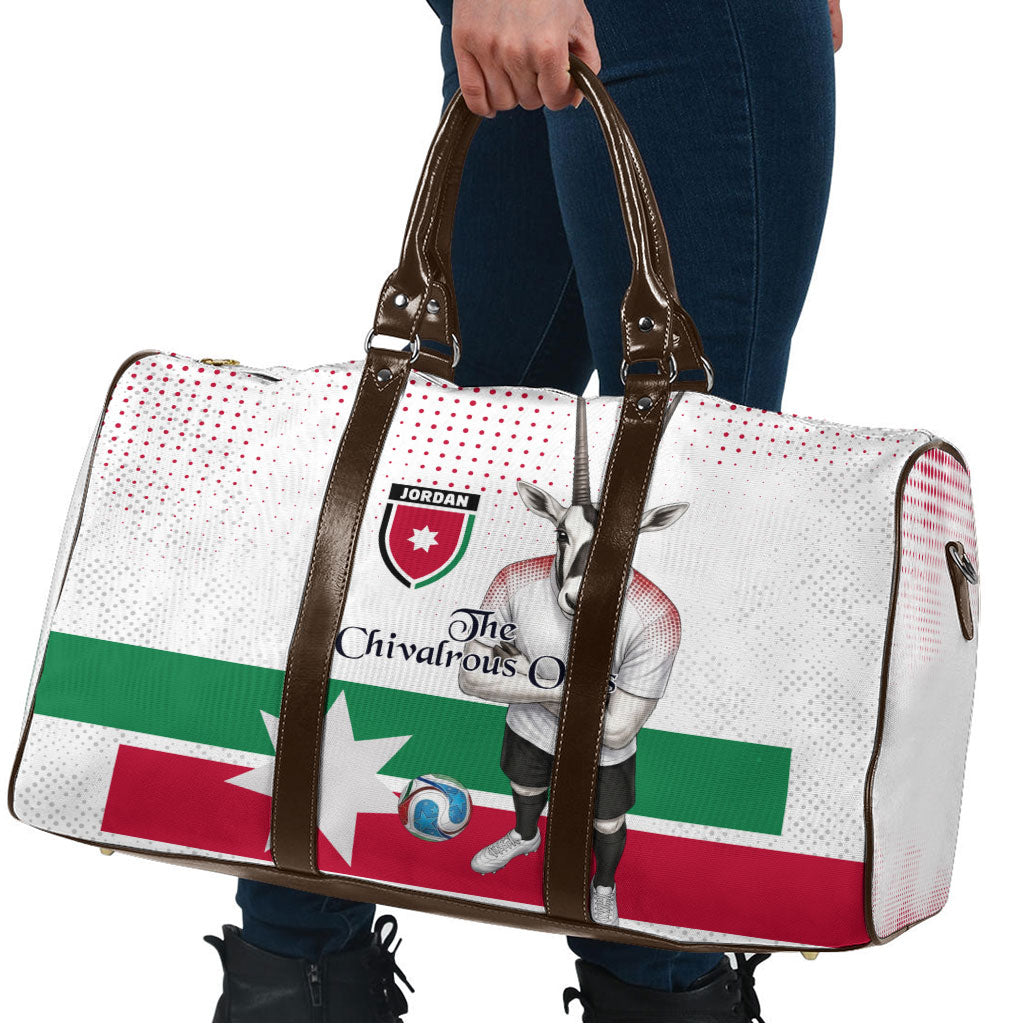 Jordan Football Travel Bag The Chivalrous Ones Oryx Mascot Patriotic Halftone Dot