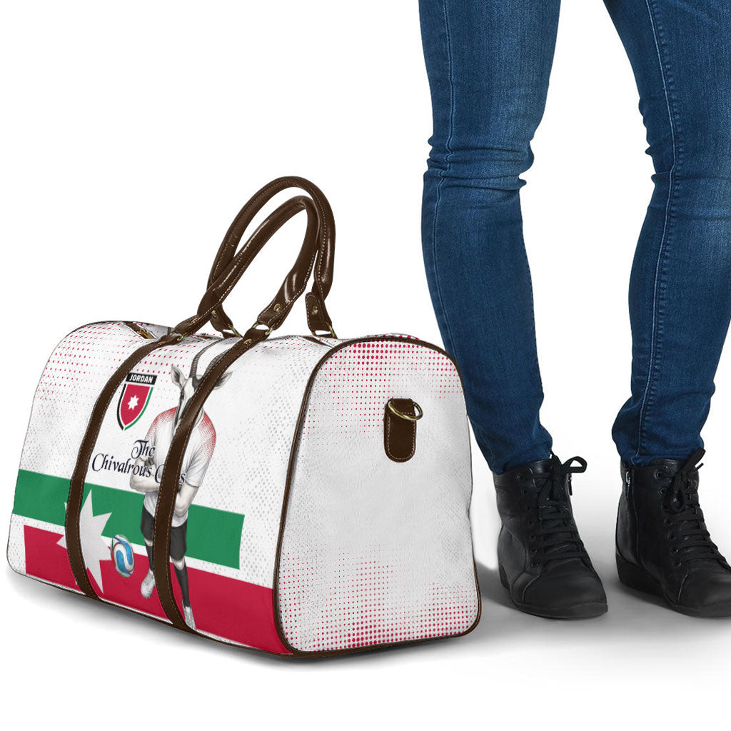 Jordan Football Travel Bag The Chivalrous Ones Oryx Mascot Patriotic Halftone Dot