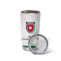 Jordan Football Tumbler Cup The Chivalrous Ones Oryx Mascot Patriotic Halftone Dot