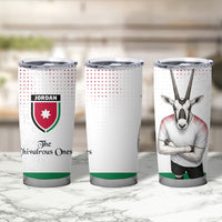 Jordan Football Tumbler Cup The Chivalrous Ones Oryx Mascot Patriotic Halftone Dot