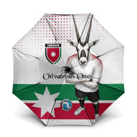Jordan Football Umbrella The Chivalrous Ones Oryx Mascot Patriotic Halftone Dot