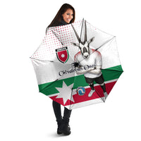 Jordan Football Umbrella The Chivalrous Ones Oryx Mascot Patriotic Halftone Dot