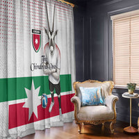 Jordan Football Window Curtain The Chivalrous Ones Oryx Mascot Patriotic Halftone Dot