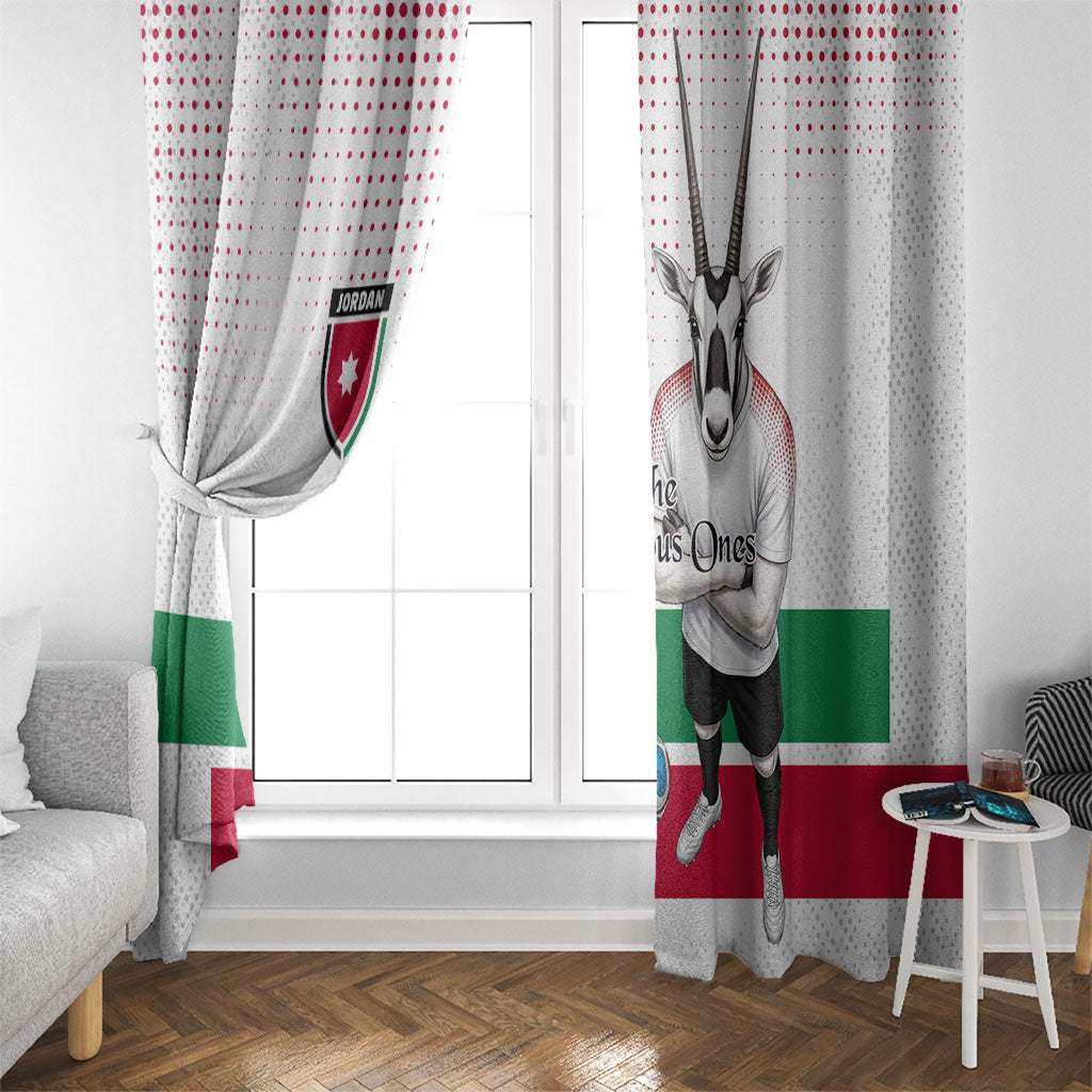 Jordan Football Window Curtain The Chivalrous Ones Oryx Mascot Patriotic Halftone Dot