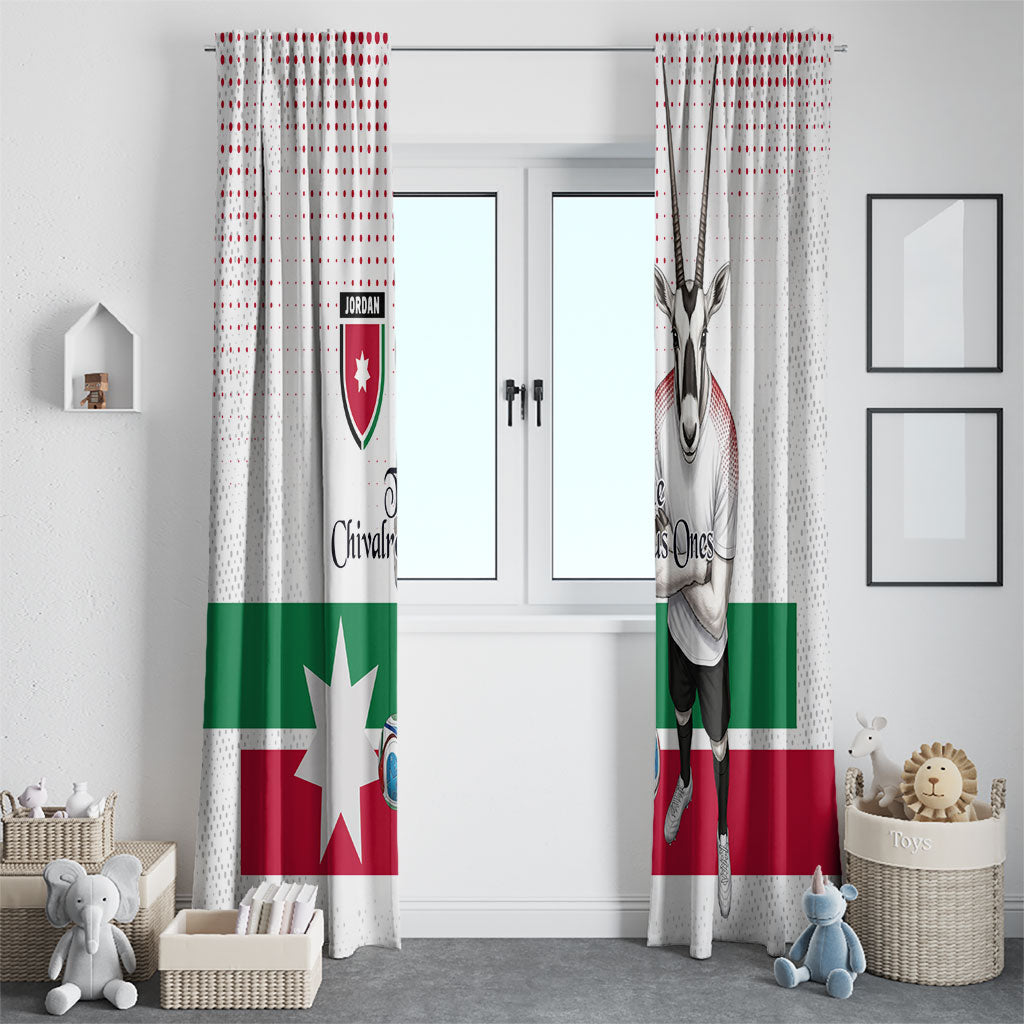 Jordan Football Window Curtain The Chivalrous Ones Oryx Mascot Patriotic Halftone Dot