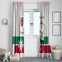 Jordan Football Window Curtain The Chivalrous Ones Oryx Mascot Patriotic Halftone Dot