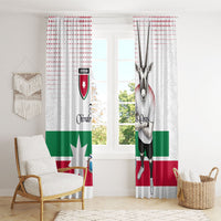 Jordan Football Window Curtain The Chivalrous Ones Oryx Mascot Patriotic Halftone Dot