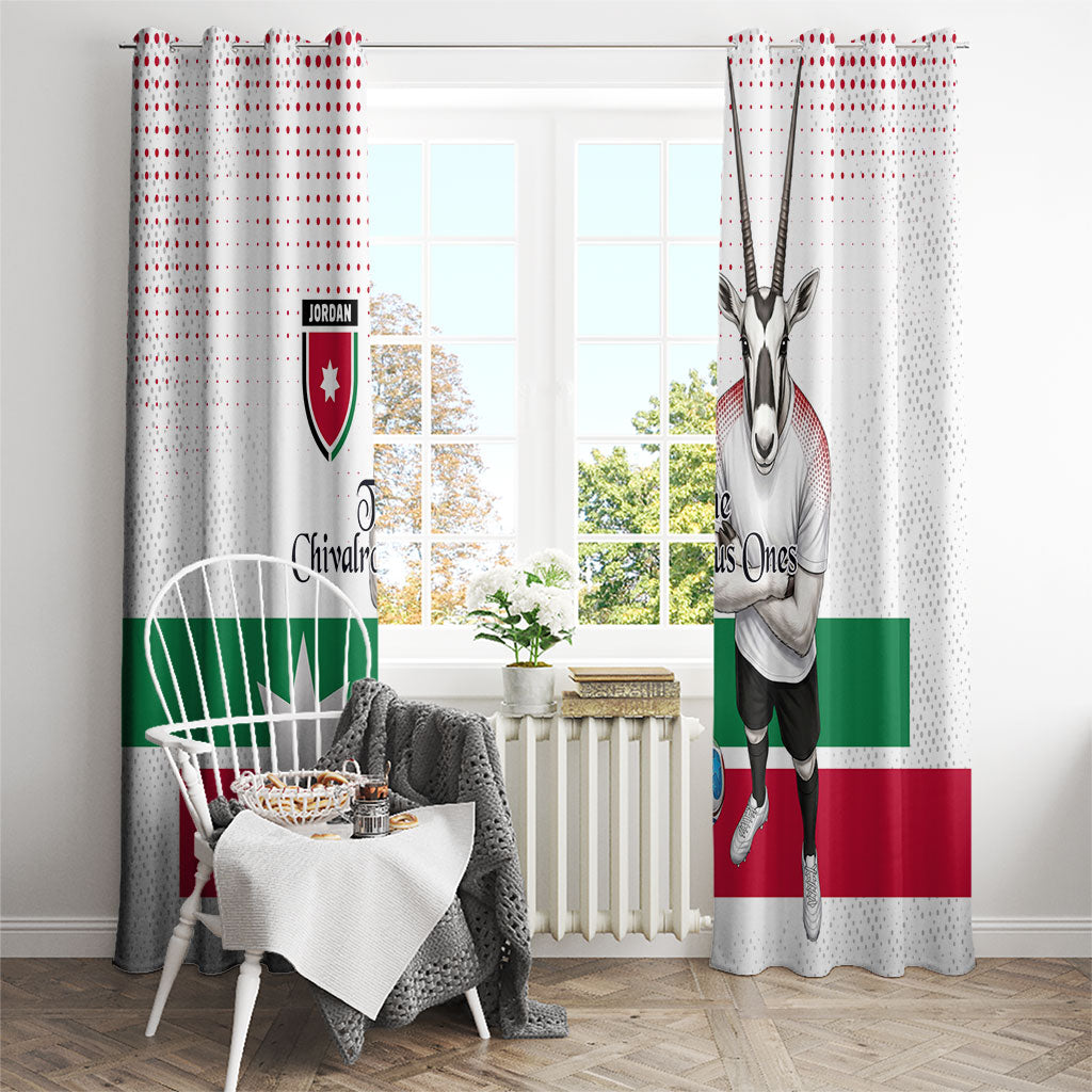 Jordan Football Window Curtain The Chivalrous Ones Oryx Mascot Patriotic Halftone Dot
