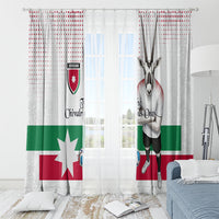 Jordan Football Window Curtain The Chivalrous Ones Oryx Mascot Patriotic Halftone Dot
