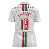 Personalized Jordan Football Women Polo Shirt The Chivalrous Ones Oryx Mascot Patriotic Halftone Dot