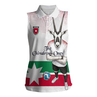 Personalized Jordan Football Women Sleeveless Polo Shirt The Chivalrous Ones Oryx Mascot Patriotic Halftone Dot