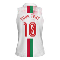 Personalized Jordan Football Women Sleeveless Polo Shirt The Chivalrous Ones Oryx Mascot Patriotic Halftone Dot