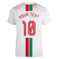 Personalized Jordan Football Women V-Neck T-Shirt The Chivalrous Ones Oryx Mascot Patriotic Halftone Dot