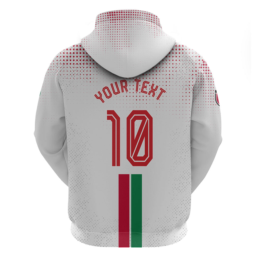 Personalized Jordan Football Zip Hoodie The Chivalrous Ones Oryx Mascot Patriotic Halftone Dot