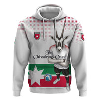 Personalized Jordan Football Zip Hoodie The Chivalrous Ones Oryx Mascot Patriotic Halftone Dot