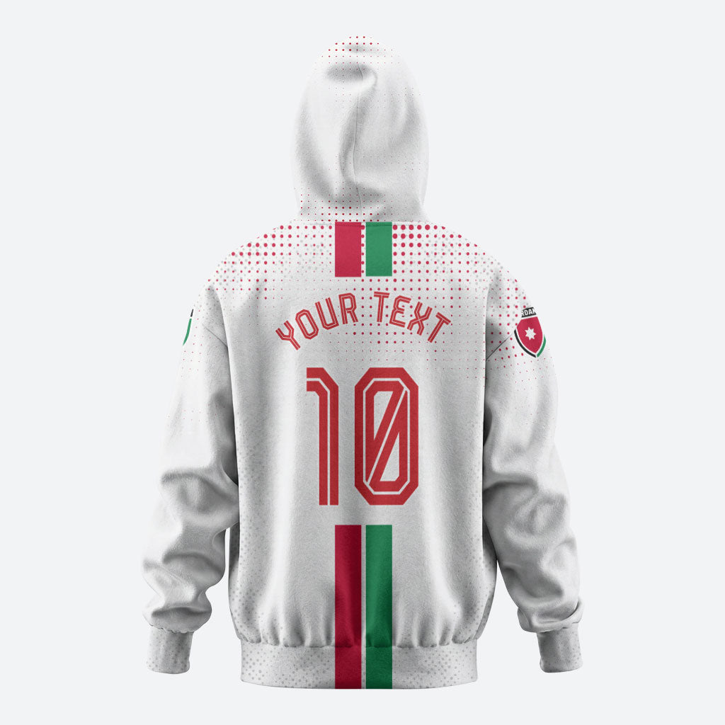 Personalized Jordan Football Zip Hoodie The Chivalrous Ones Oryx Mascot Patriotic Halftone Dot