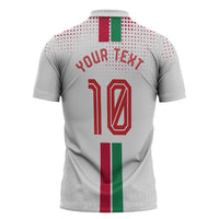 Personalized Jordan Football Zipper Polo Shirt The Chivalrous Ones Oryx Mascot Patriotic Halftone Dot