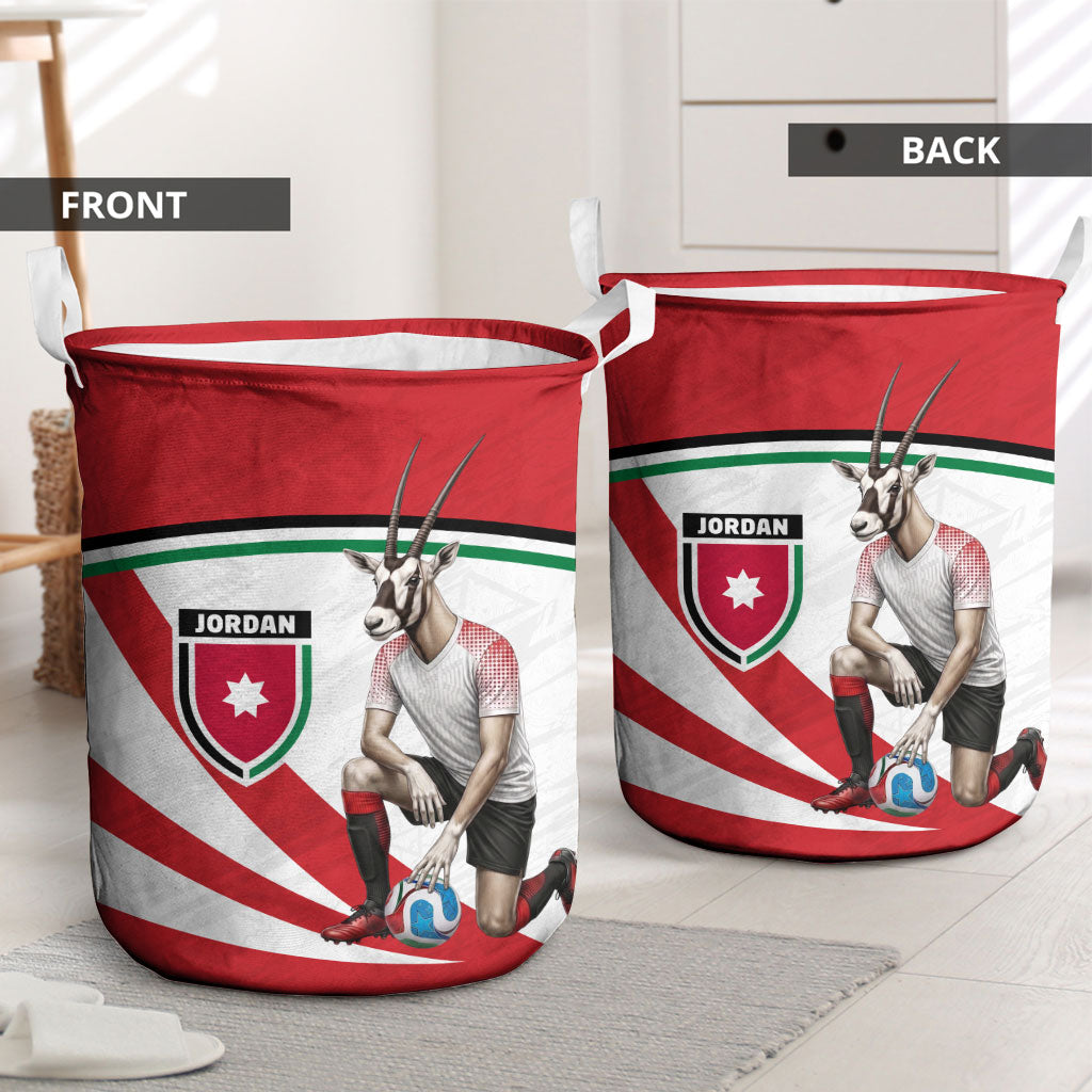 Jordan Football Oryx Mascot Laundry Basket Patriotic Diagonal Stripe Athletic Graphic