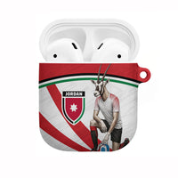 Jordan Football Oryx Mascot AirPods Case Patriotic Diagonal Stripe Athletic Graphic
