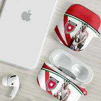 Jordan Football Oryx Mascot AirPods Case Patriotic Diagonal Stripe Athletic Graphic
