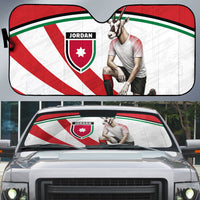 Jordan Football Oryx Mascot Auto Sun Shade Patriotic Diagonal Stripe Athletic Graphic