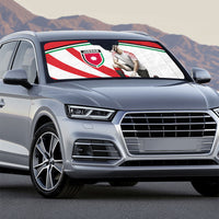 Jordan Football Oryx Mascot Auto Sun Shade Patriotic Diagonal Stripe Athletic Graphic