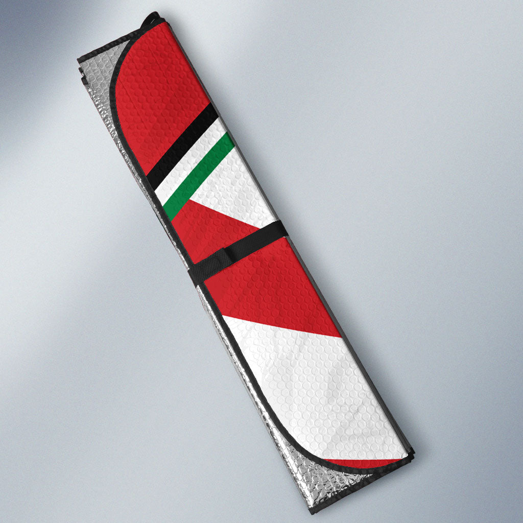 Jordan Football Oryx Mascot Auto Sun Shade Patriotic Diagonal Stripe Athletic Graphic