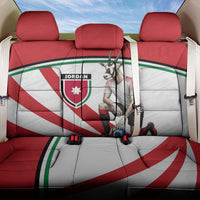 Jordan Football Oryx Mascot Back Car Seat Cover Patriotic Diagonal Stripe Athletic Graphic