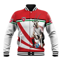 Personalized Jordan Football Oryx Mascot Baseball Jacket Patriotic Diagonal Stripe Athletic Graphic