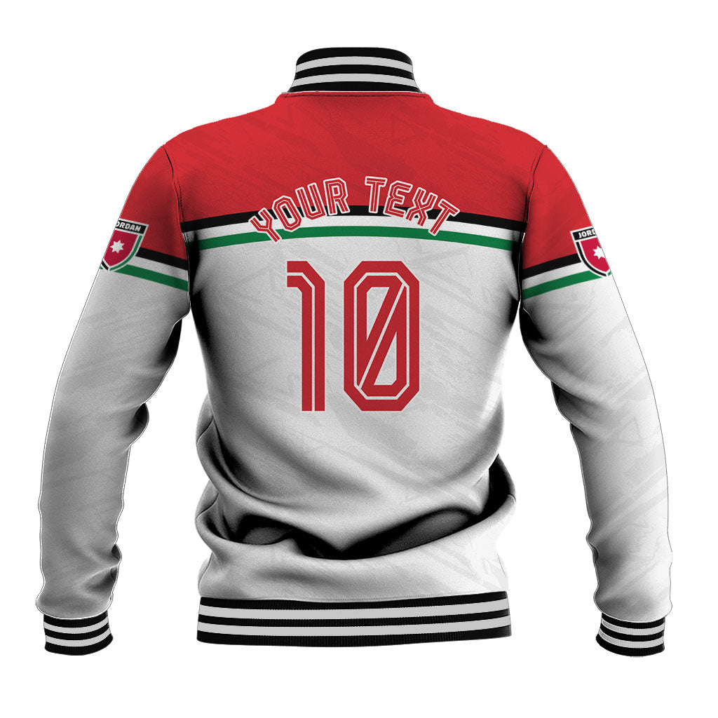Personalized Jordan Football Oryx Mascot Baseball Jacket Patriotic Diagonal Stripe Athletic Graphic