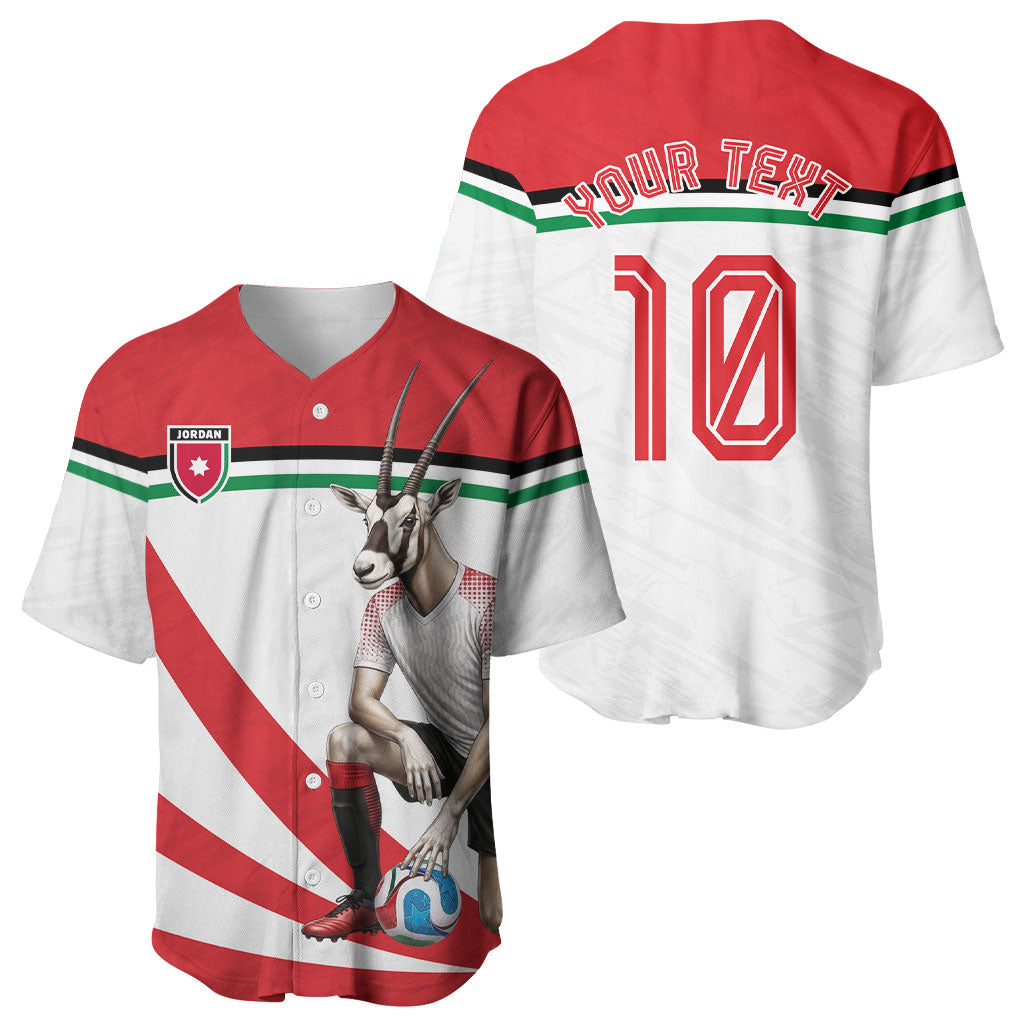 Personalized Jordan Football Oryx Mascot Baseball Jersey Patriotic Diagonal Stripe Athletic Graphic