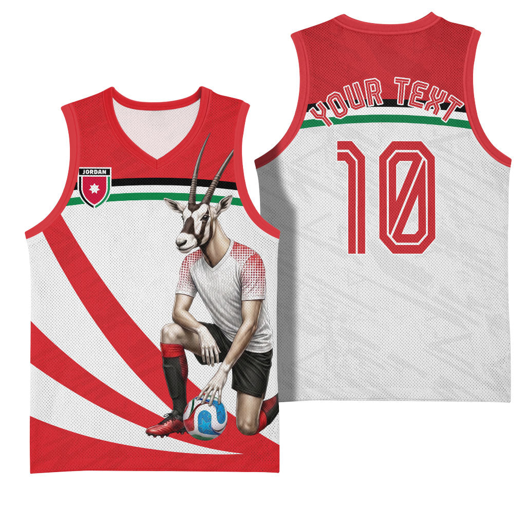 Personalized Jordan Football Oryx Mascot Basketball Jersey Patriotic Diagonal Stripe Athletic Graphic