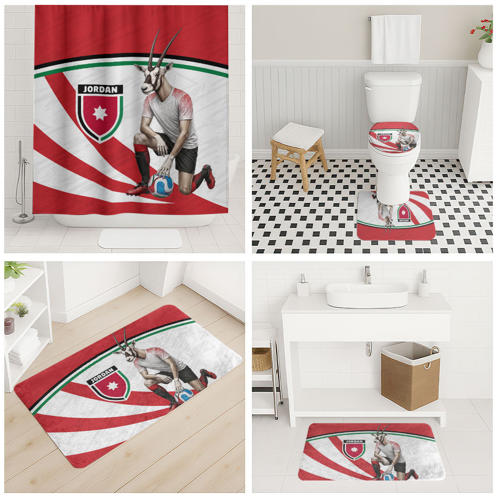 Jordan Football Oryx Mascot Bathroom Set Patriotic Diagonal Stripe Athletic Graphic