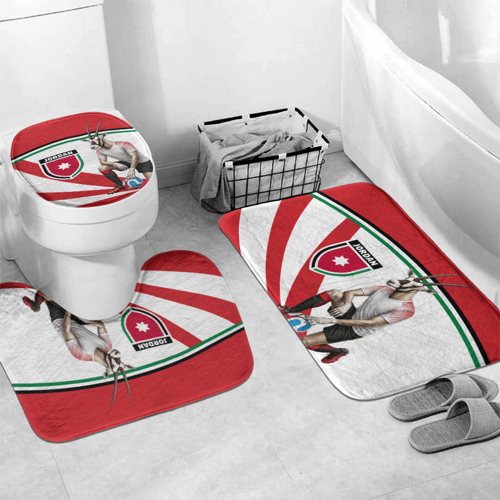 Jordan Football Oryx Mascot Bathroom Set Patriotic Diagonal Stripe Athletic Graphic